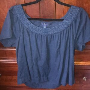 GAP Navy Blue short sleeve blouse